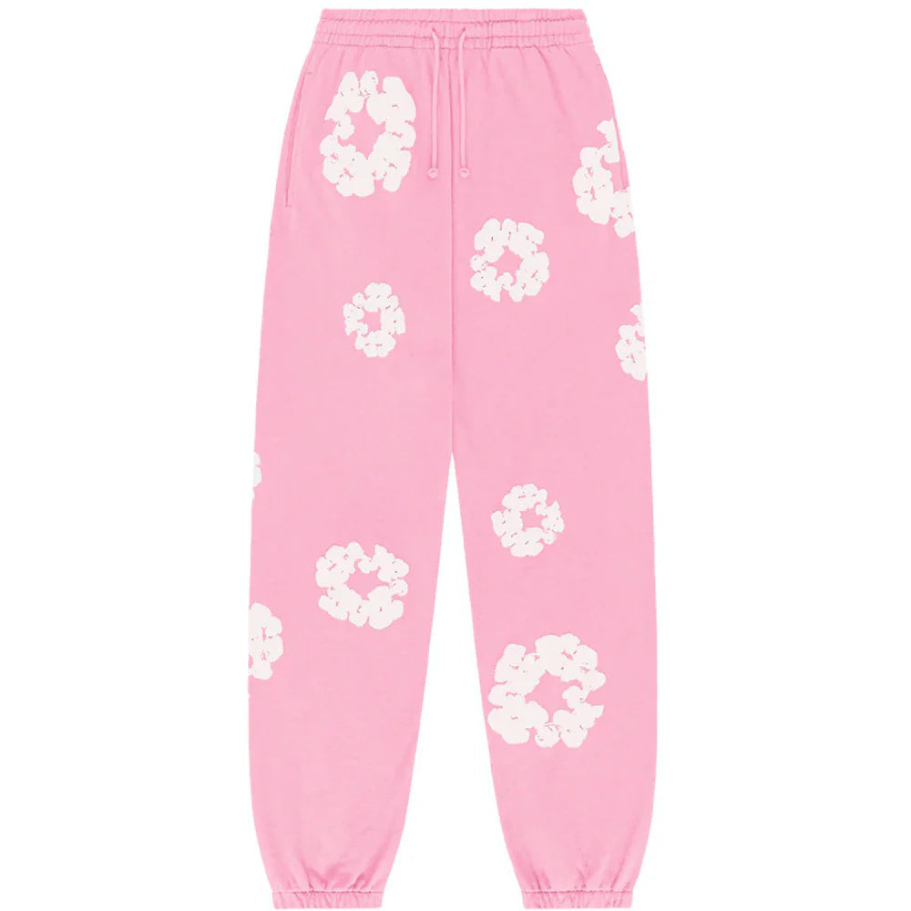 Pink Sweatpants With Floral DENIM TEARS THE COTTON