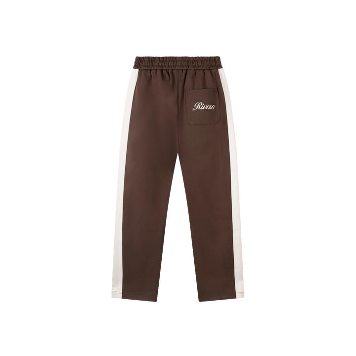 RIVERO - DUAL STRIPE TRACKPANTS BROWN/CREAM