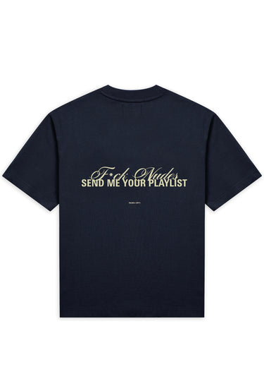 CHIQUE NOIR - F*CK NUDES TEE - NAVY