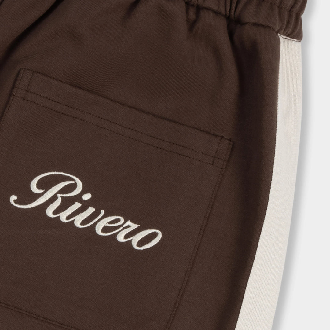 RIVERO - DUAL STRIPE TRACKPANTS BROWN/CREAM
