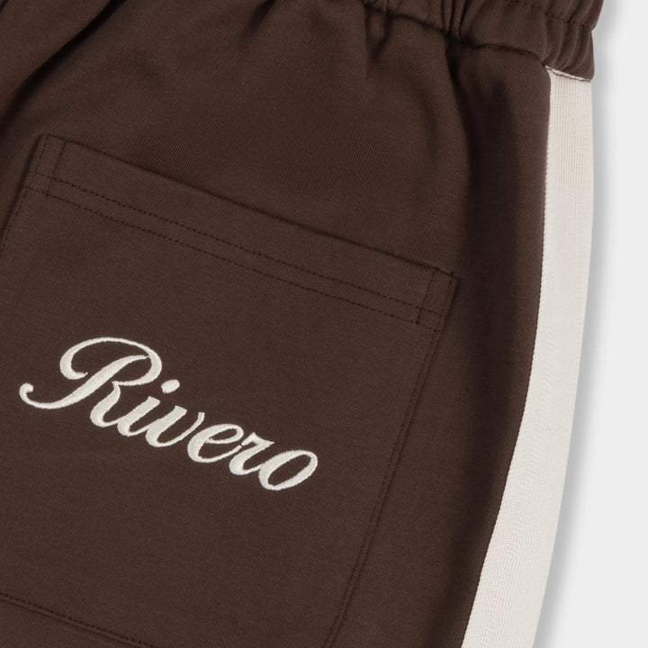 RIVERO - DUAL STRIPE TRACKPANTS BROWN/CREAM