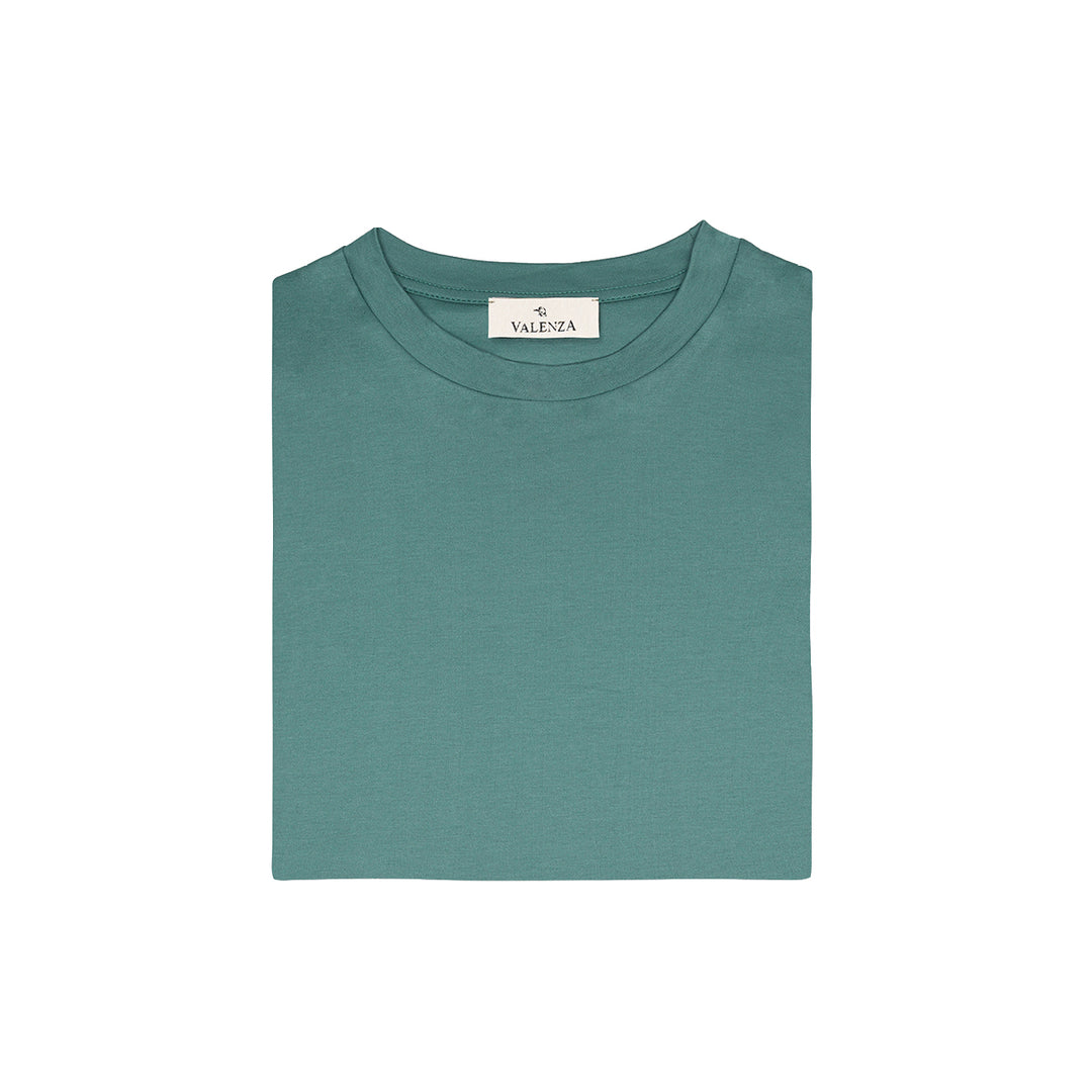 VALENZA - INTERLOCK SUPIMA T-SHIRT EMERALD GREEN