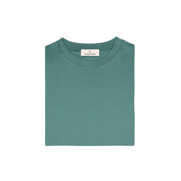 VALENZA - INTERLOCK SUPIMA T-SHIRT EMERALD GREEN