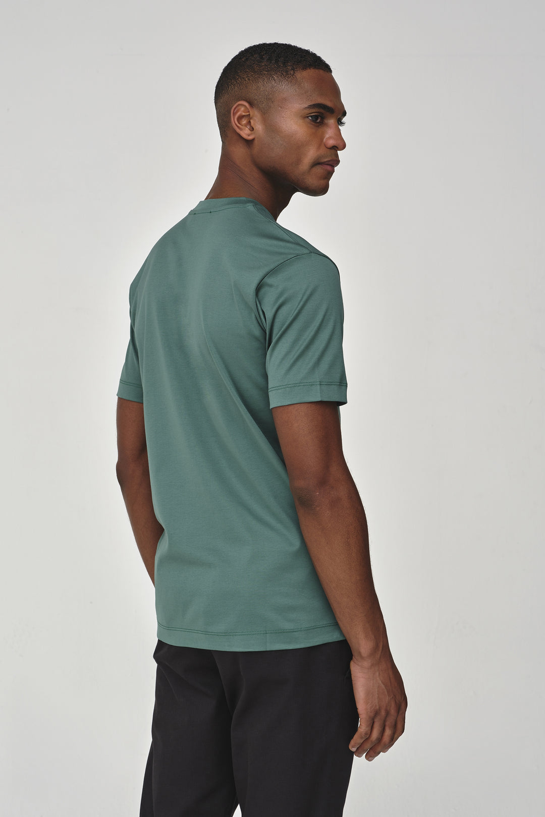VALENZA - INTERLOCK SUPIMA T-SHIRT EMERALD GREEN