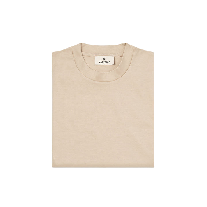 VALENZA - INTERLOCK SUPIMA T-SHIRT BEIGE
