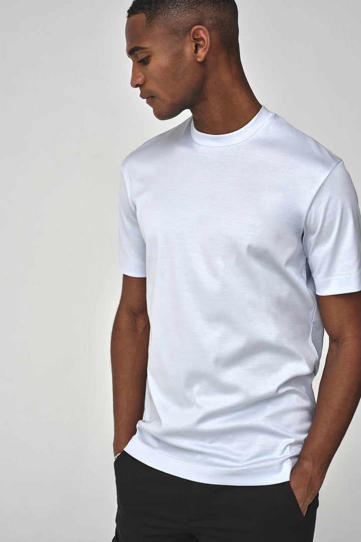VALENZA - INTERLOCK SUPIMA T-SHIRT ANGEL BLUE