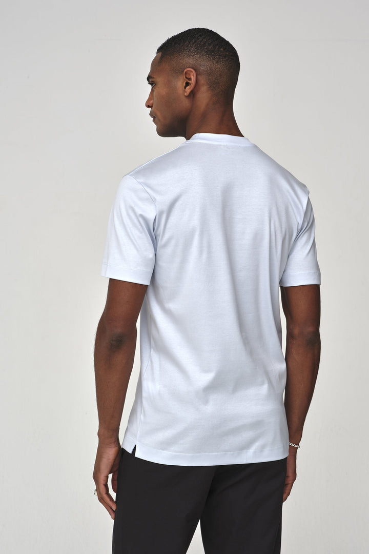 VALENZA - INTERLOCK SUPIMA T-SHIRT ANGEL BLUE