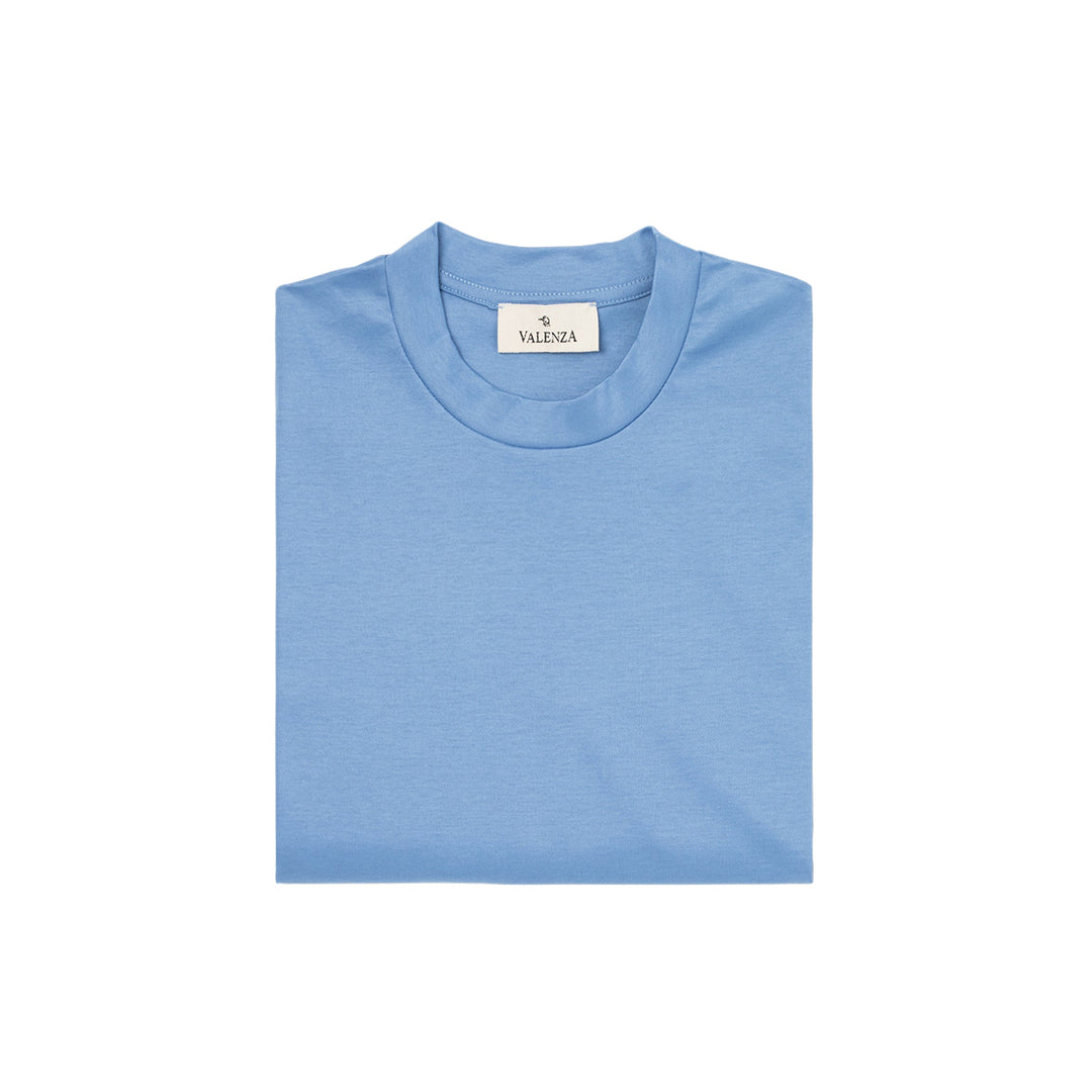 VALENZA - INTERLOCK SUPIMA T-SHIRT MID BLUE