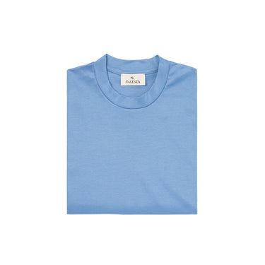 VALENZA - INTERLOCK SUPIMA T-SHIRT MID BLUE