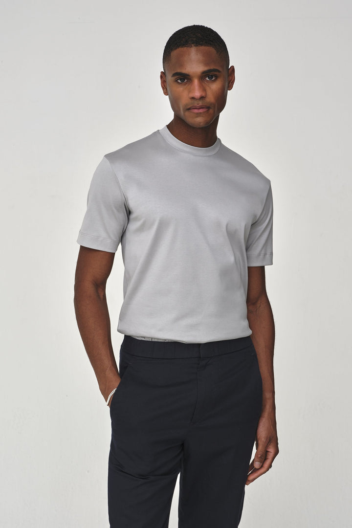 VALENZA - INTERLOCK SUPIMA T-SHIRT MARBLE