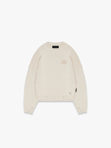 RETERNITY - CREATIVE DEPT LOGO KNIT SWEATER - CREAM