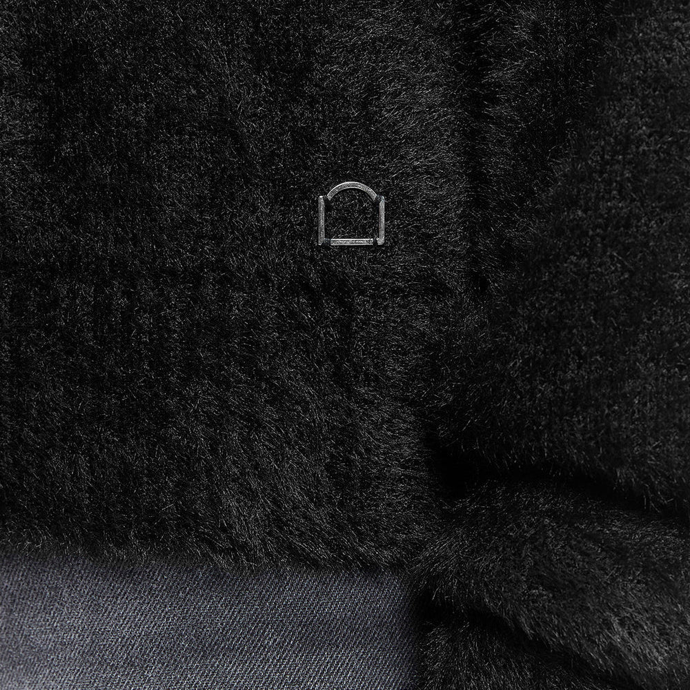 RETERNITY - ESSENTIAL FURRY KNIT SWEATER - BLACK