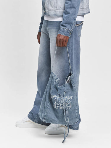 RETERNITY - CREATIVE DEPT LOGO TOTE BAG - BLUE DENIM