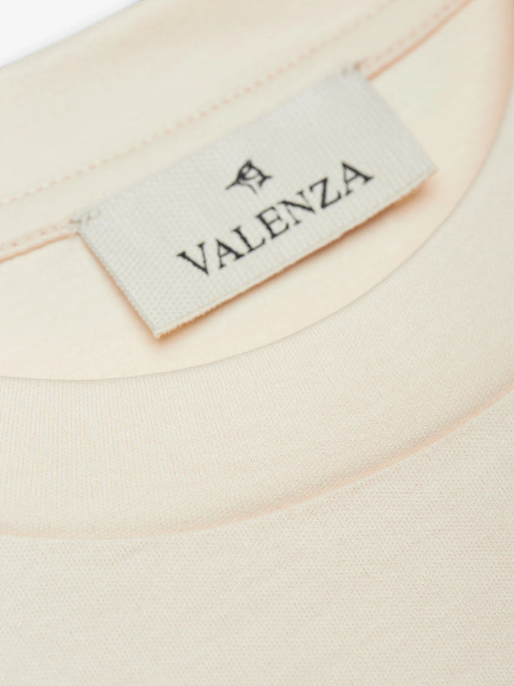VALENZA - INTERLOCK SUPIMA T-SHIRT  - CREAM