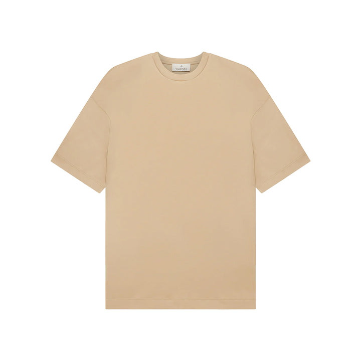 VALENZA - INTERLOCK SUPIMA T-SHIRT  - HAZELNUT