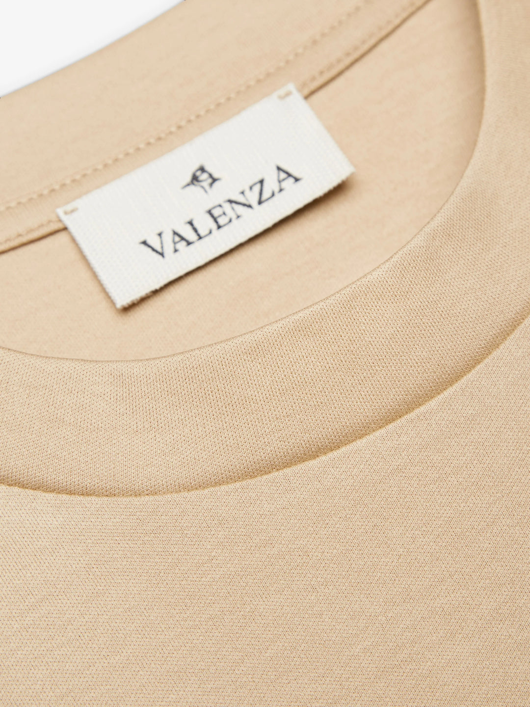 VALENZA - INTERLOCK SUPIMA T-SHIRT  - HAZELNUT