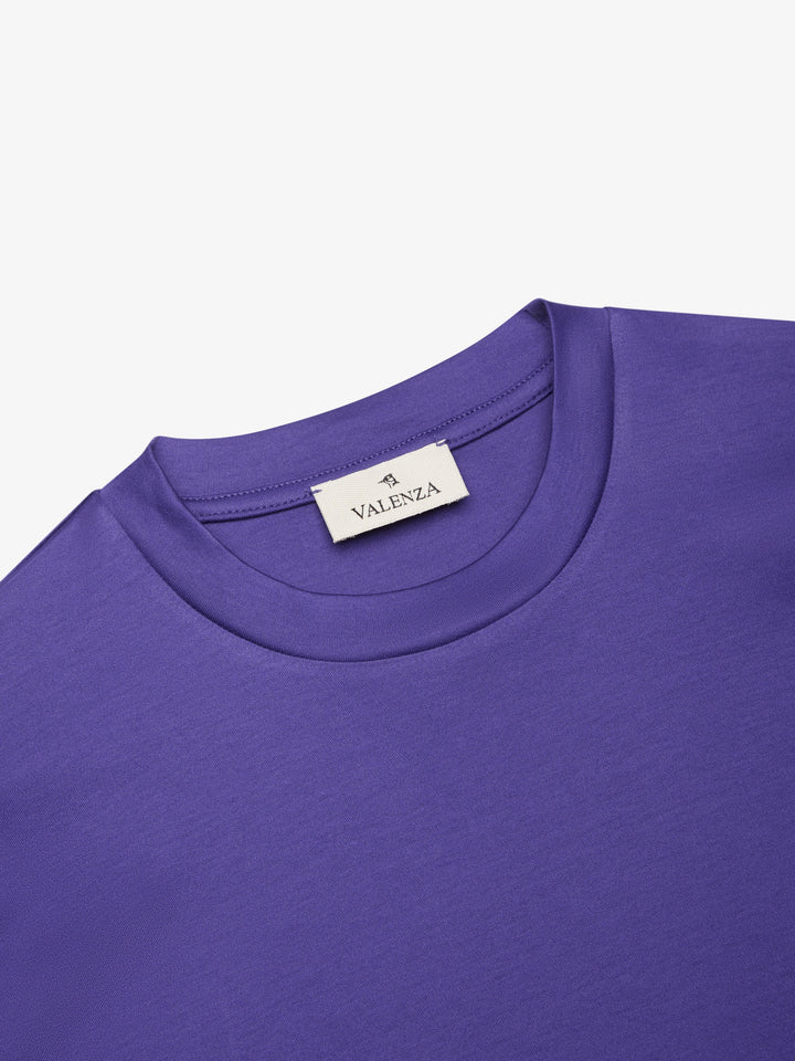 VALENZA - INTERLOCK SUPIMA T-SHIRT  - PURPLE
