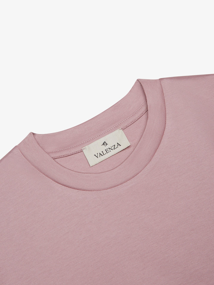 VALENZA - INTERLOCK SUPIMA T-SHIRT DUSTY PINK