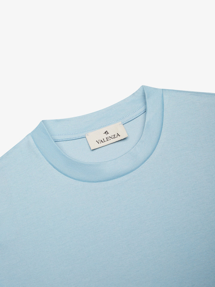 VALENZA - INTERLOCK SUPIMA T-SHIRT BLUE DIAMOND