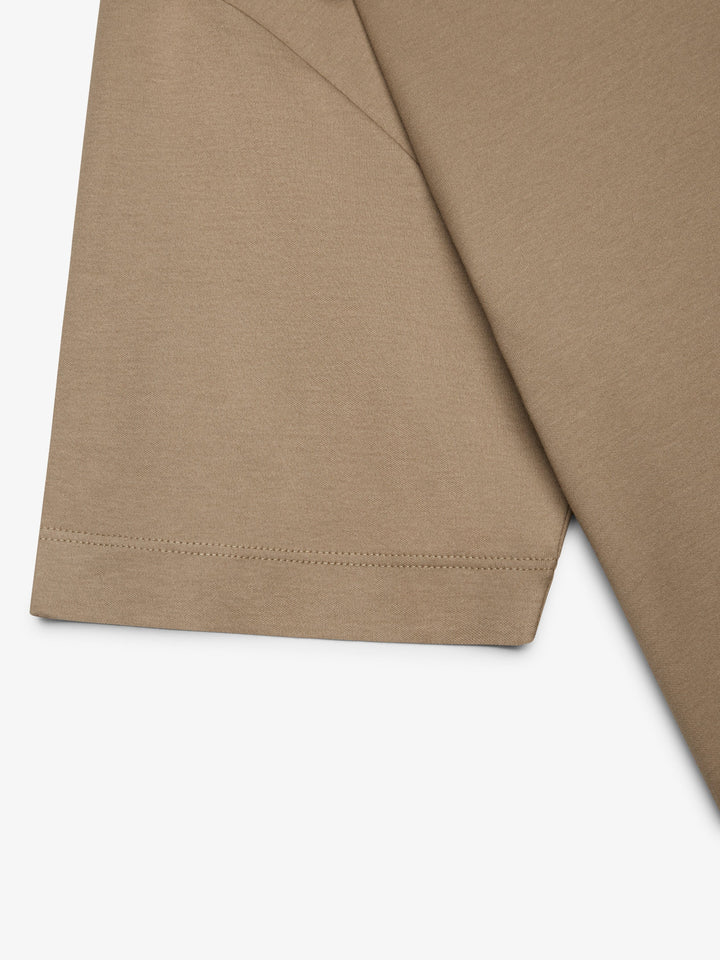VALENZA - INTERLOCK SUPIMA T-SHIRT ALMOND