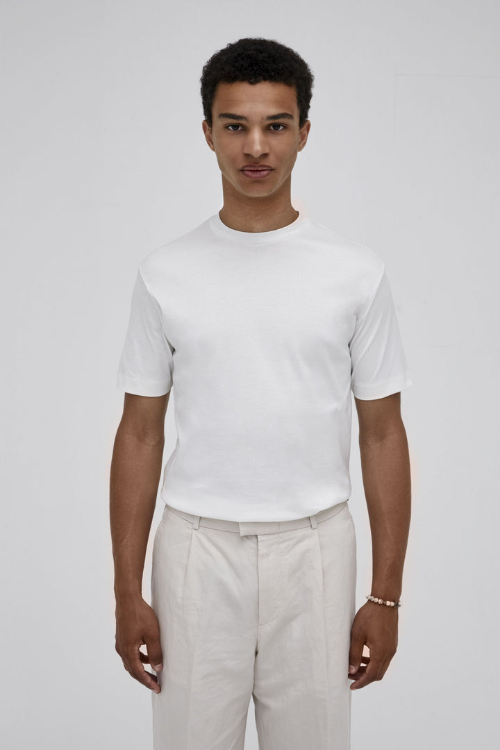 VALENZA - INTERLOCK SUPIMA T-SHIRT OFF WHITE