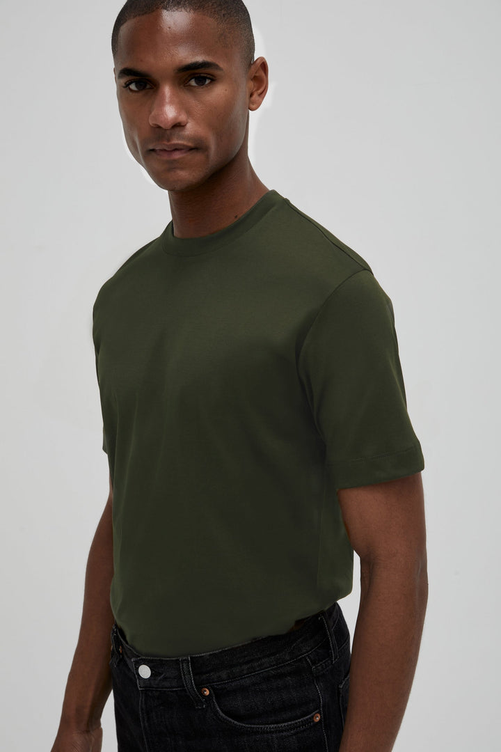 VALENZA - INTERLOCK SUPIMA T-SHIRT GREEN