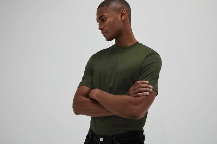 VALENZA - INTERLOCK SUPIMA T-SHIRT GREEN