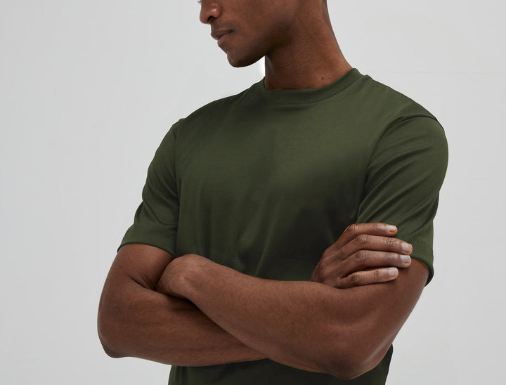 VALENZA - INTERLOCK SUPIMA T-SHIRT GREEN