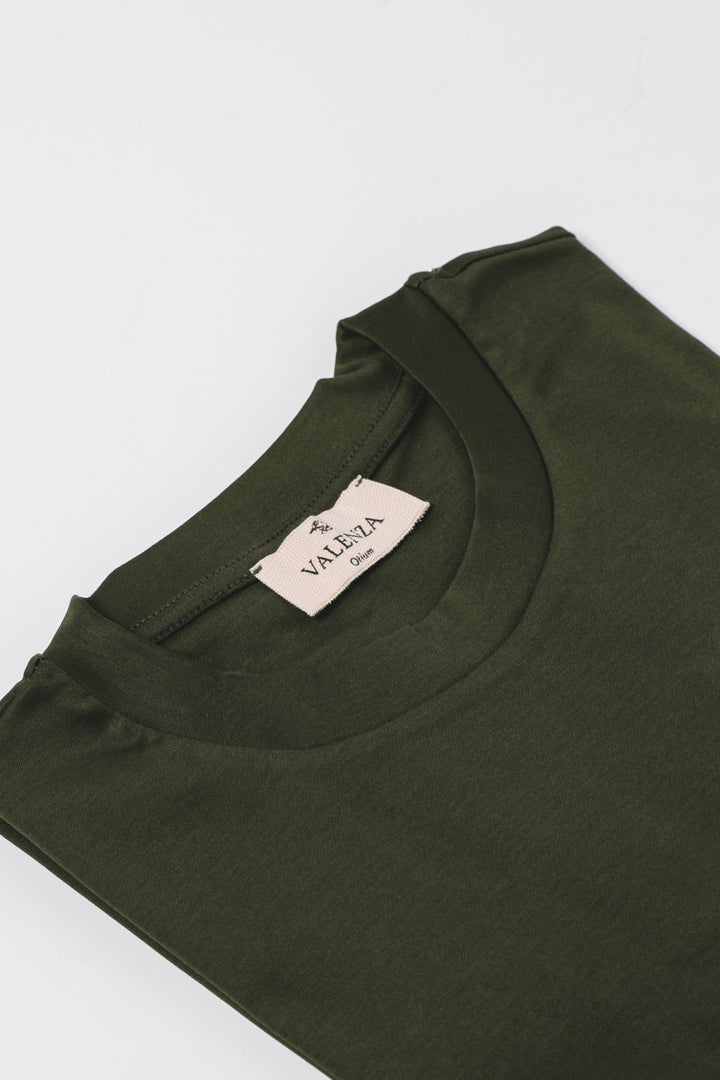 VALENZA - INTERLOCK SUPIMA T-SHIRT GREEN