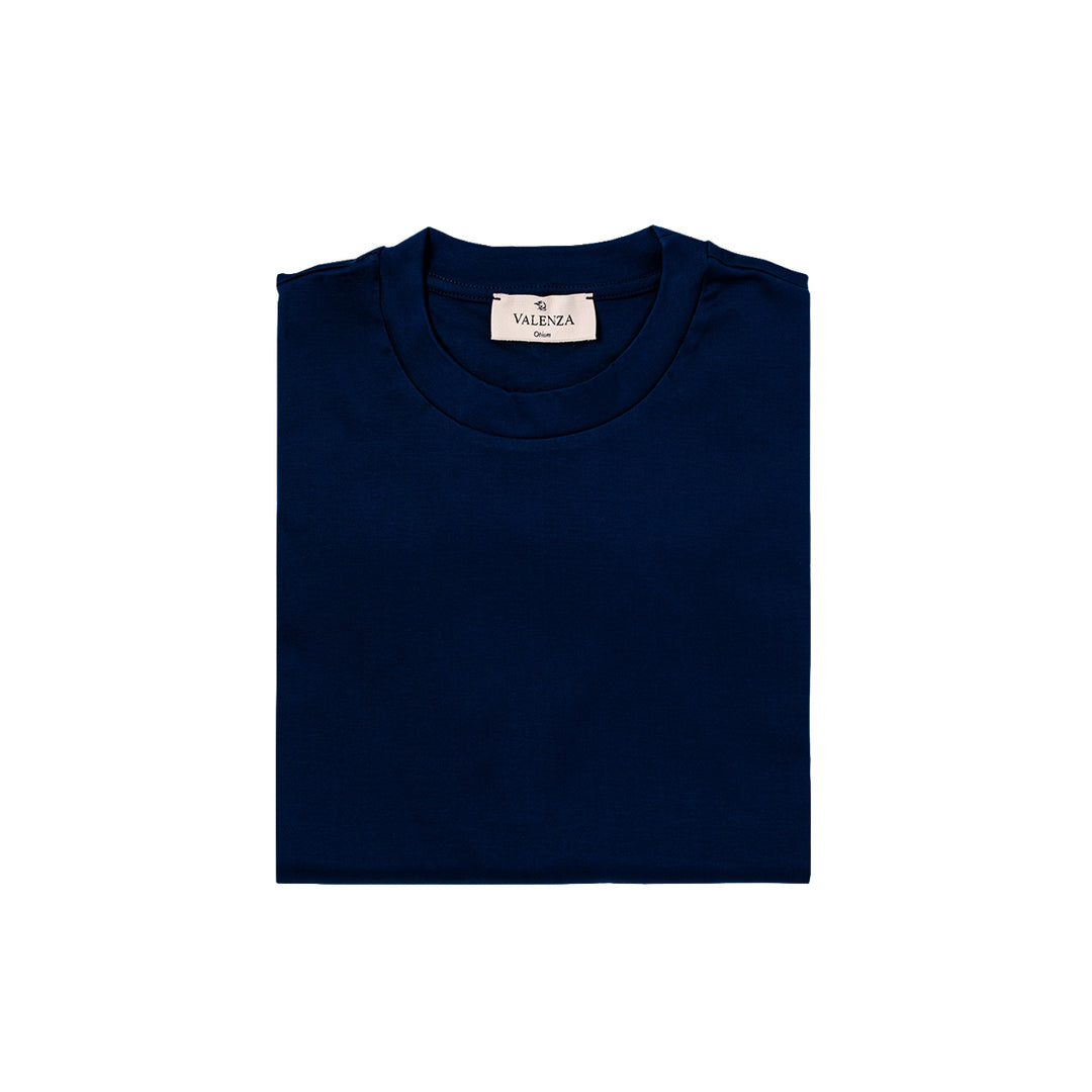 VALENZA - INTERLOCK SUPIMA T-SHIRT BLUE