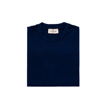 VALENZA - INTERLOCK SUPIMA T-SHIRT BLUE
