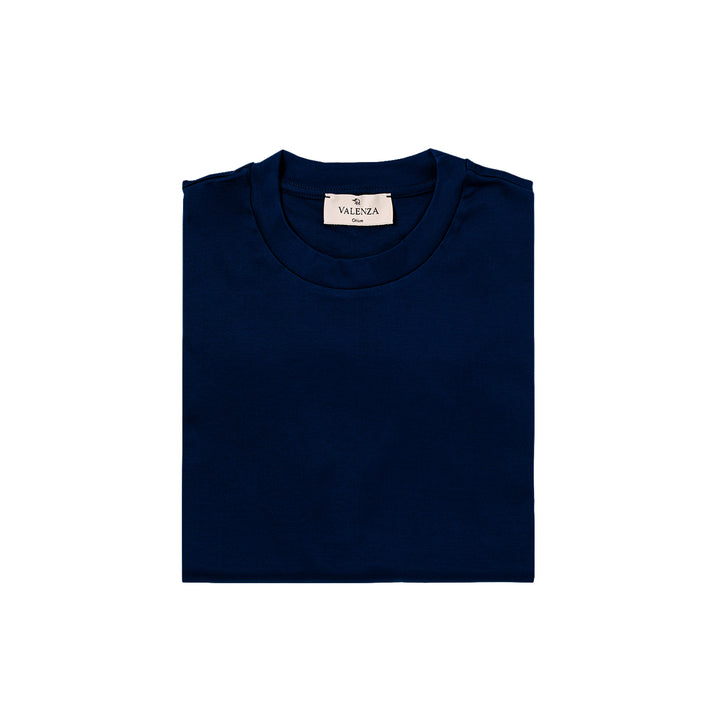 VALENZA - INTERLOCK SUPIMA T-SHIRT BLUE