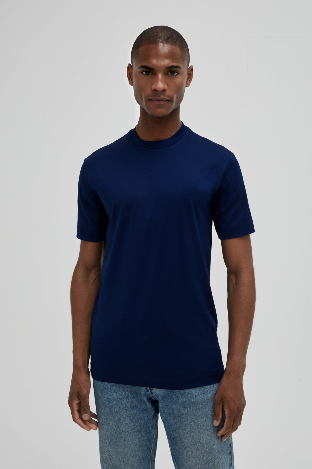VALENZA - INTERLOCK SUPIMA T-SHIRT BLUE