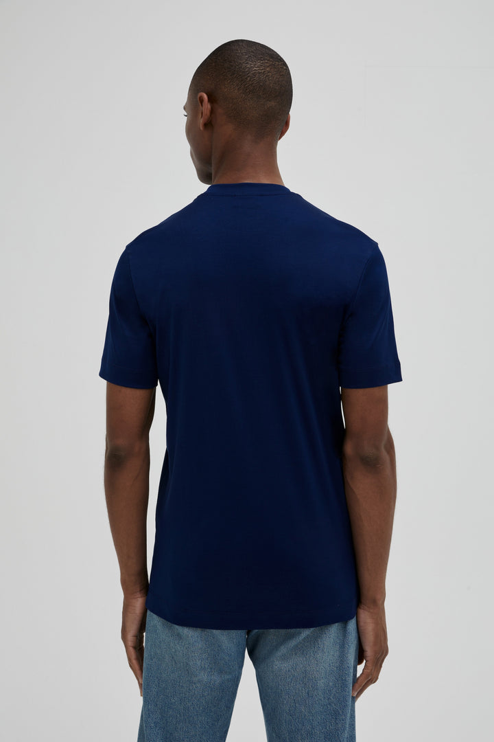 VALENZA - INTERLOCK SUPIMA T-SHIRT BLUE