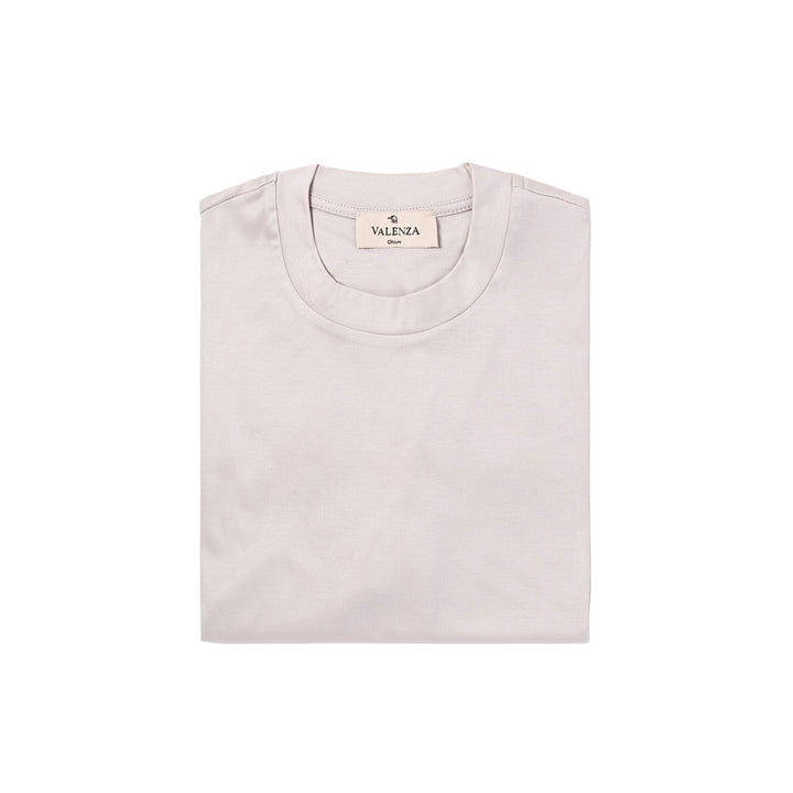 VALENZA - INTERLOCK SUPIMA T-SHIRT PEARL GREY