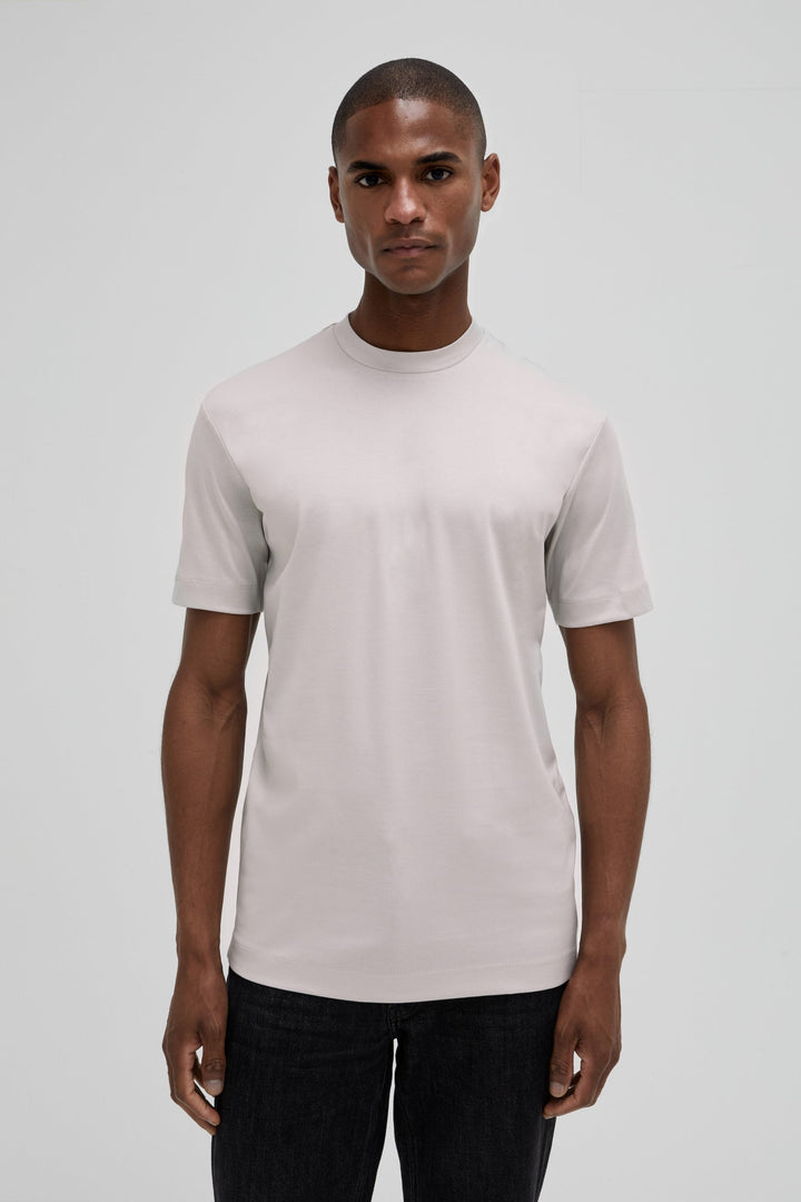 VALENZA - INTERLOCK SUPIMA T-SHIRT PEARL GREY