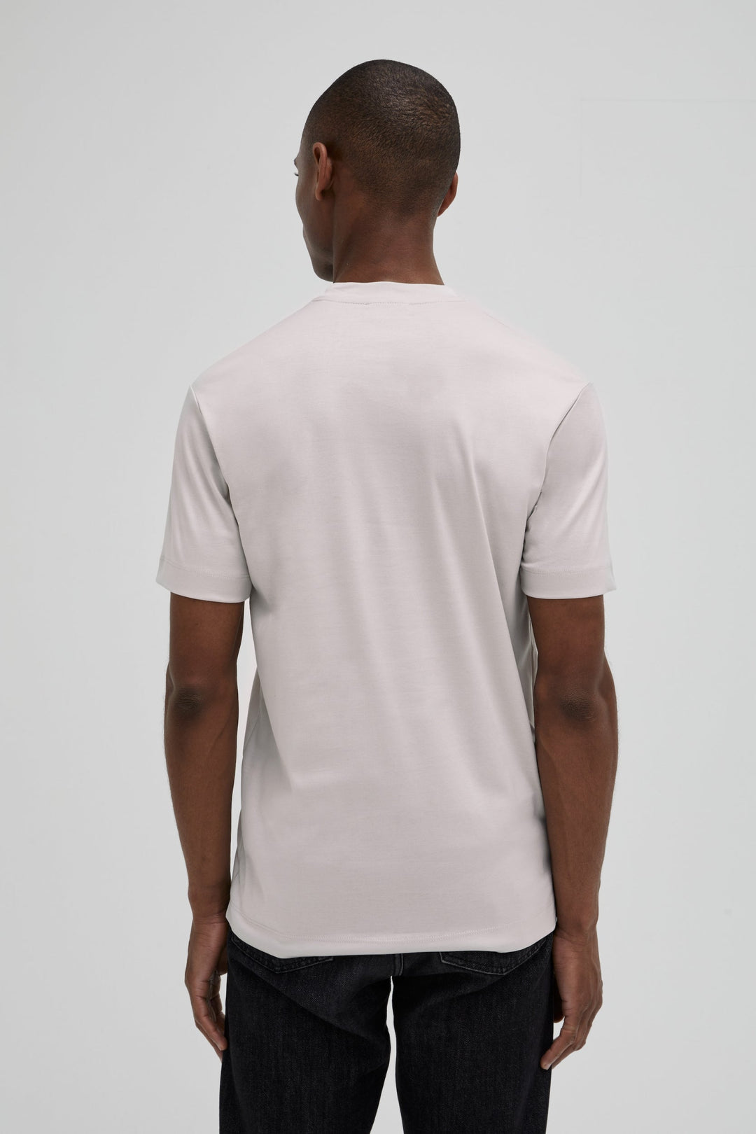 VALENZA - INTERLOCK SUPIMA T-SHIRT PEARL GREY