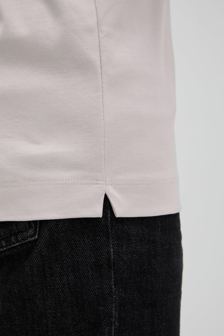 VALENZA - INTERLOCK SUPIMA T-SHIRT PEARL GREY