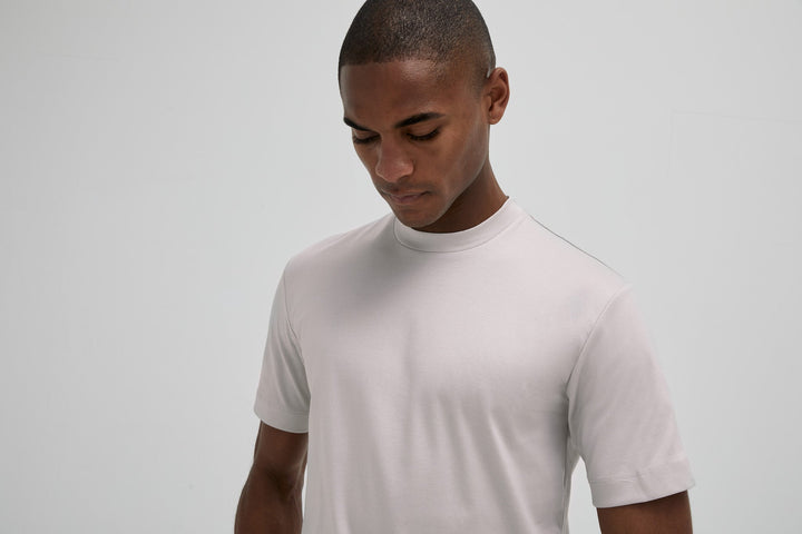 VALENZA - INTERLOCK SUPIMA T-SHIRT PEARL GREY