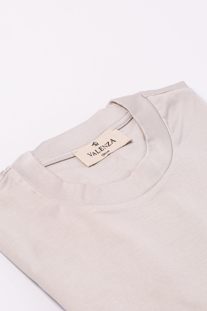 VALENZA - INTERLOCK SUPIMA T-SHIRT PEARL GREY