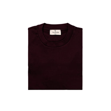 VALENZA - INTERLOCK SUPIMA T-SHIRT BURGUNDY RED
