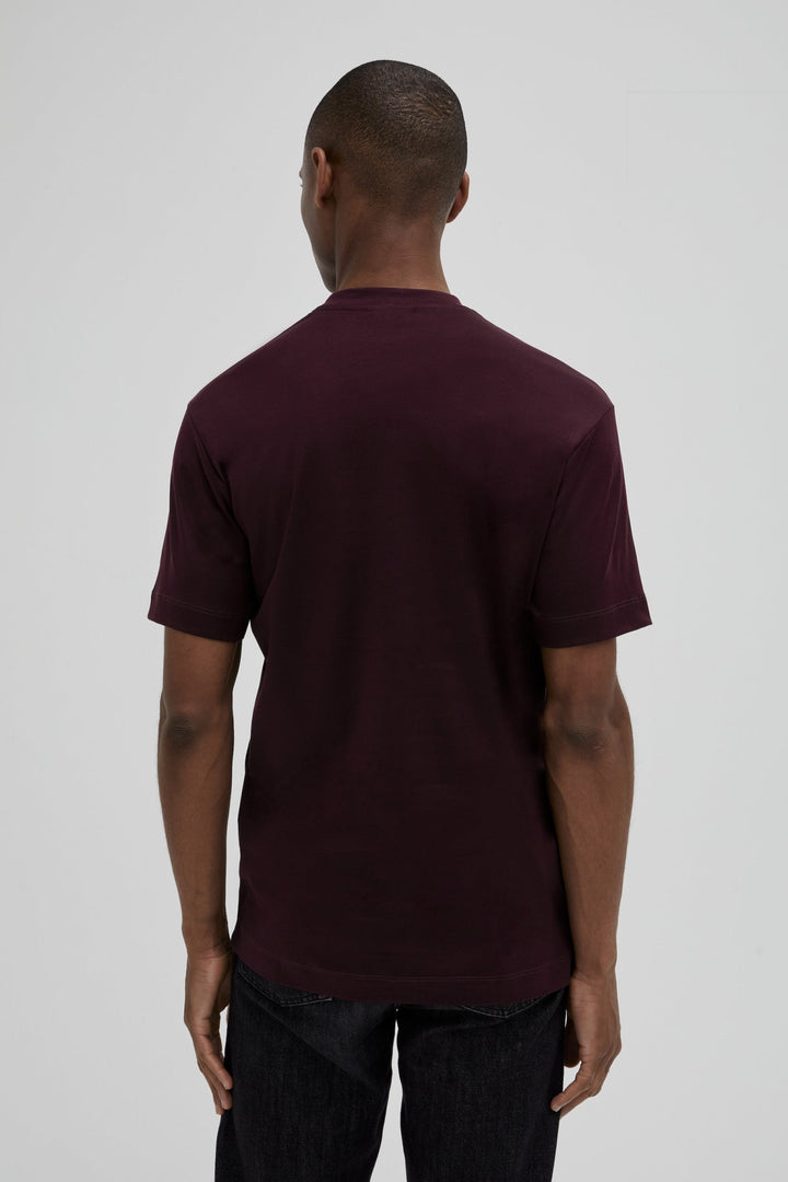 VALENZA - INTERLOCK SUPIMA T-SHIRT BURGUNDY RED