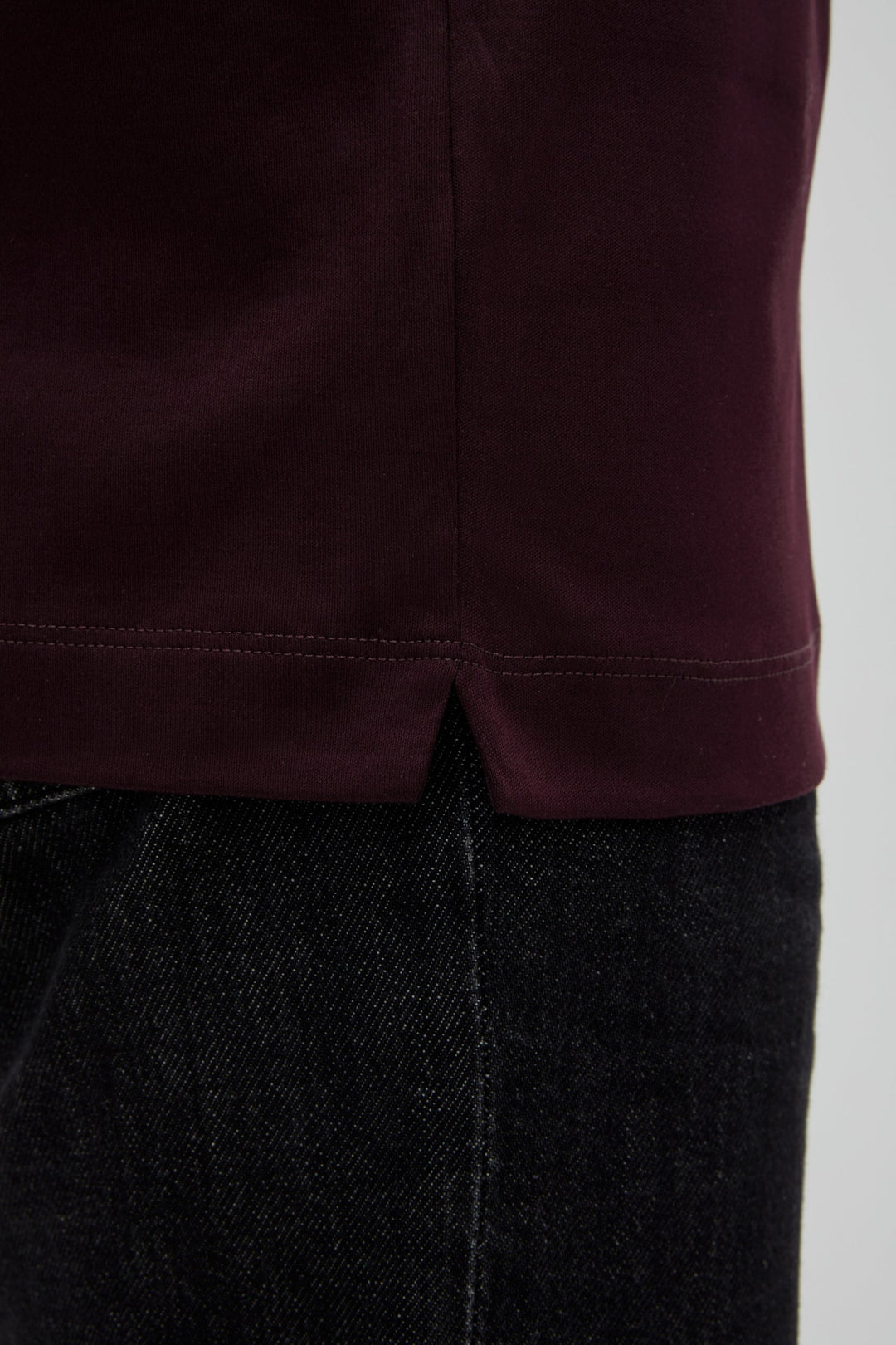 VALENZA - INTERLOCK SUPIMA T-SHIRT BURGUNDY RED
