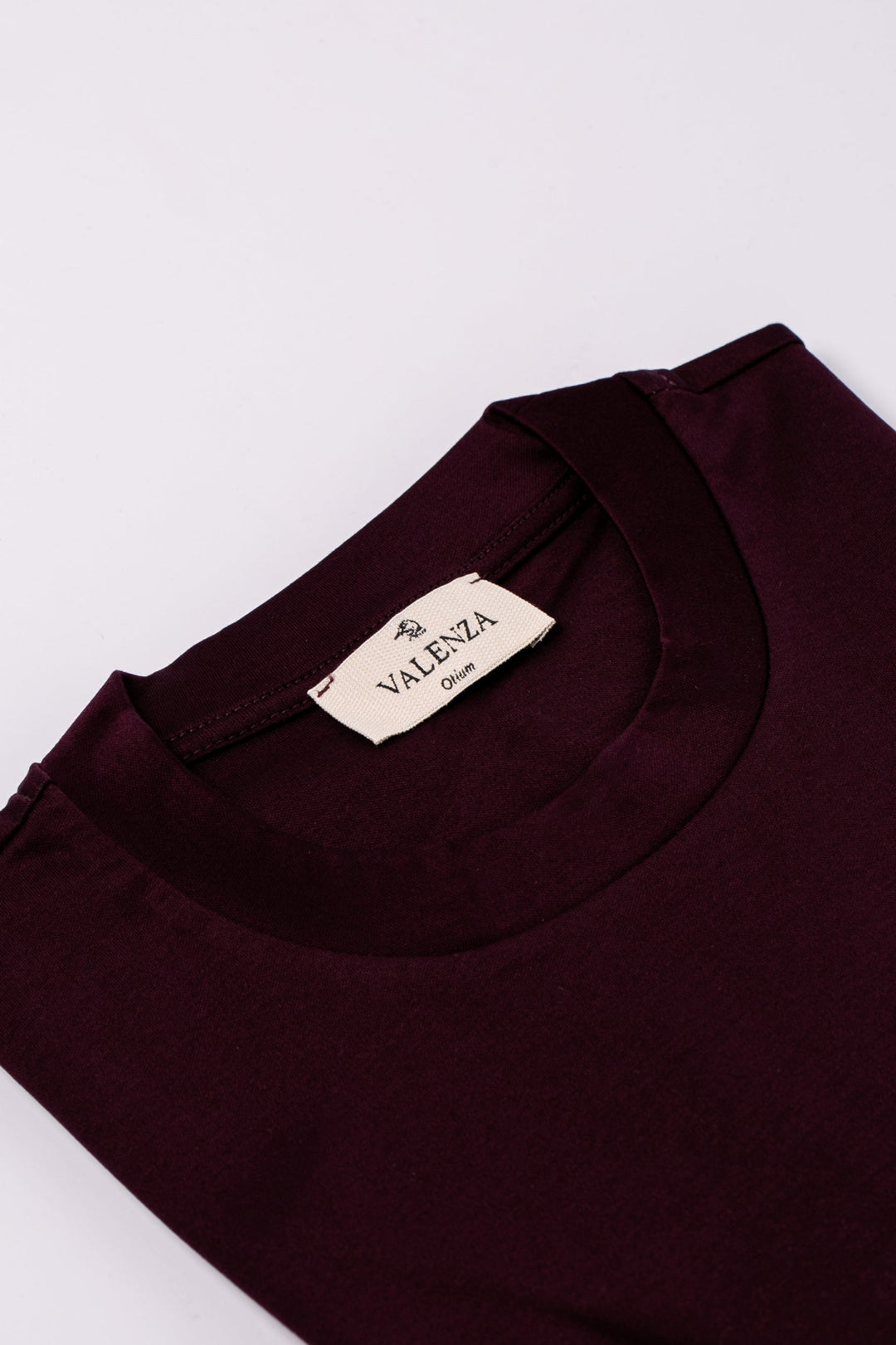 VALENZA - INTERLOCK SUPIMA T-SHIRT BURGUNDY RED