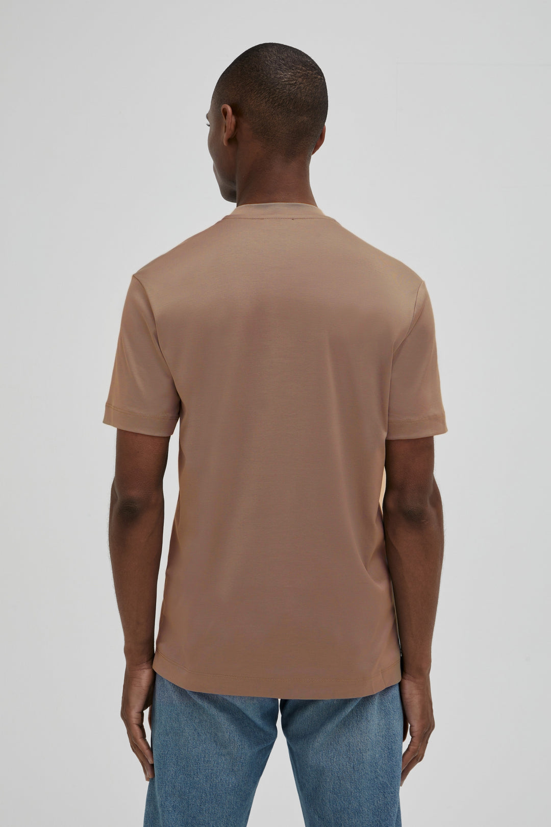 VALENZA - INTERLOCK SUPIMA T-SHIRT CORTECCIA BROWN