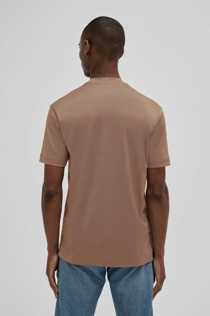 VALENZA - INTERLOCK SUPIMA T-SHIRT CORTECCIA BROWN