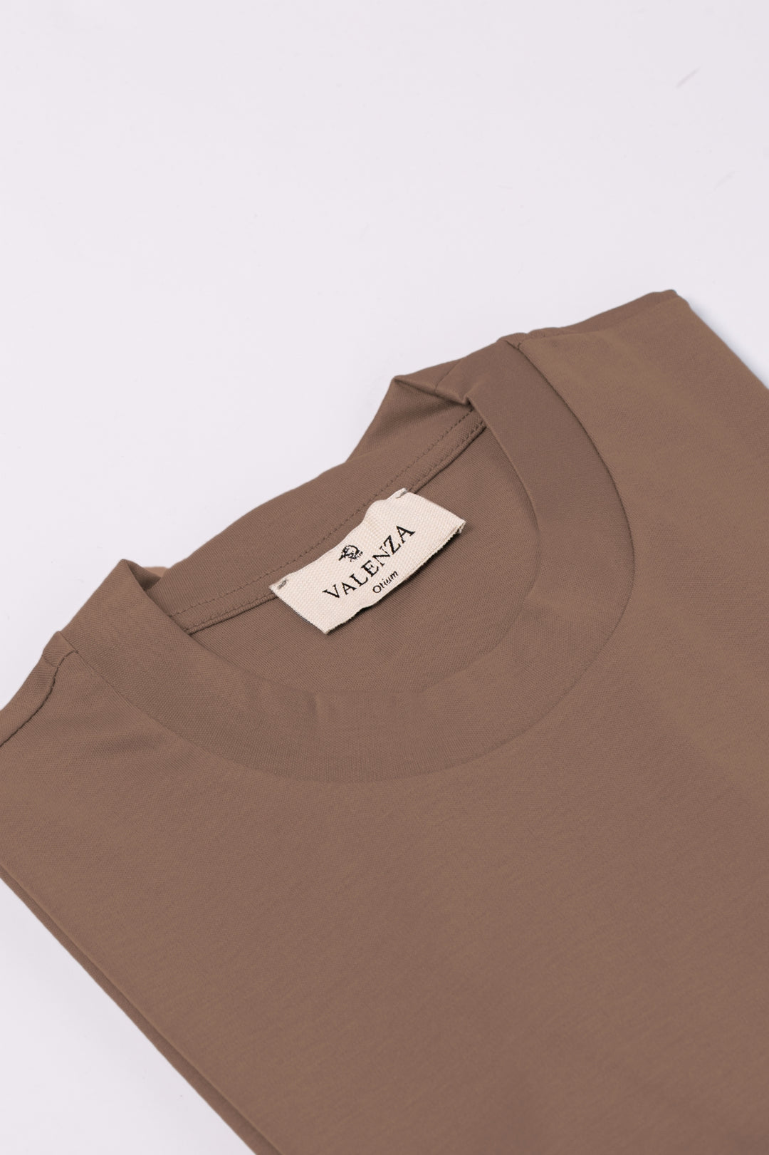 VALENZA - INTERLOCK SUPIMA T-SHIRT CORTECCIA BROWN