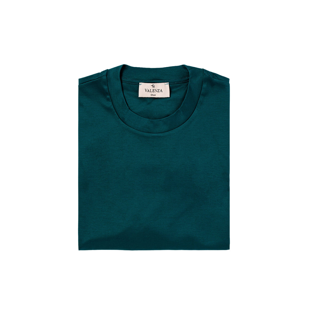 VALENZA - INTERLOCK SUPIMA T-SHIRT PETROL
