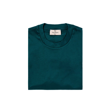 VALENZA - INTERLOCK SUPIMA T-SHIRT PETROL