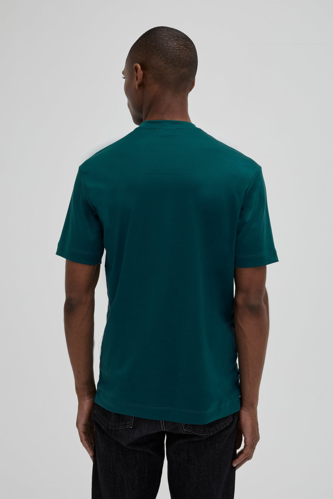 VALENZA - INTERLOCK SUPIMA T-SHIRT PETROL